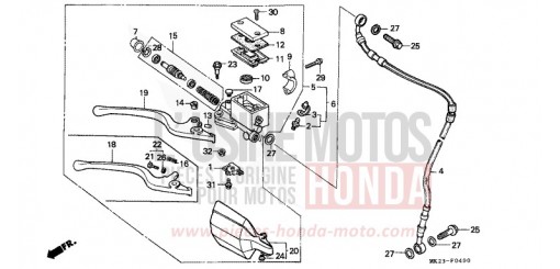 MASTRO FRENO ANTERIORE XR600RM di 1991